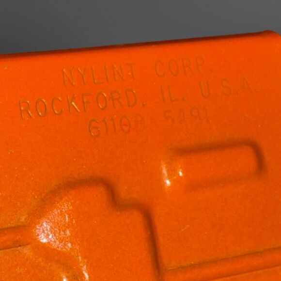 Vintage 80s Nylint Ford Bronco Truck Pressed Steel Bass Chaser Orange 8” - Picture 2 of 11